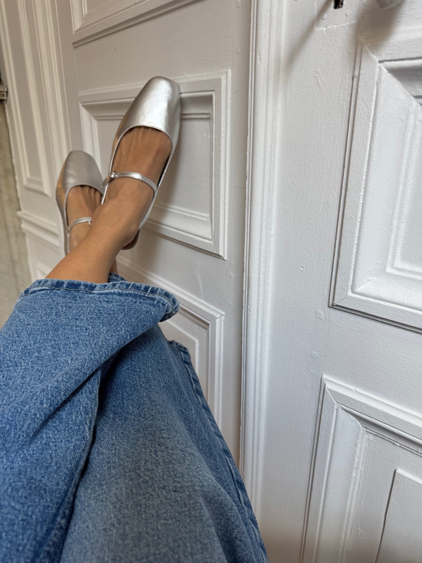 Slingbacks - Cuir Métallisé Silver - Héloïse