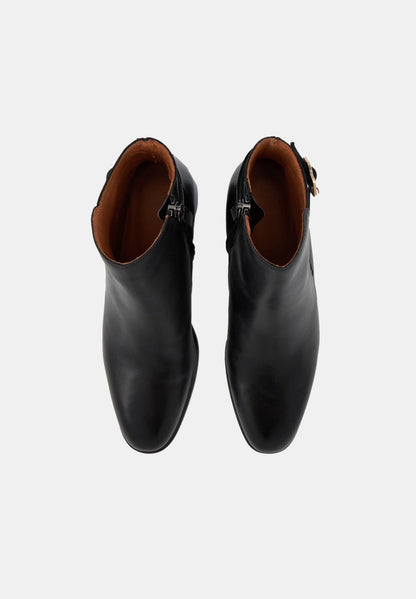 Bottines - Cuir Lisse Noir - Jane