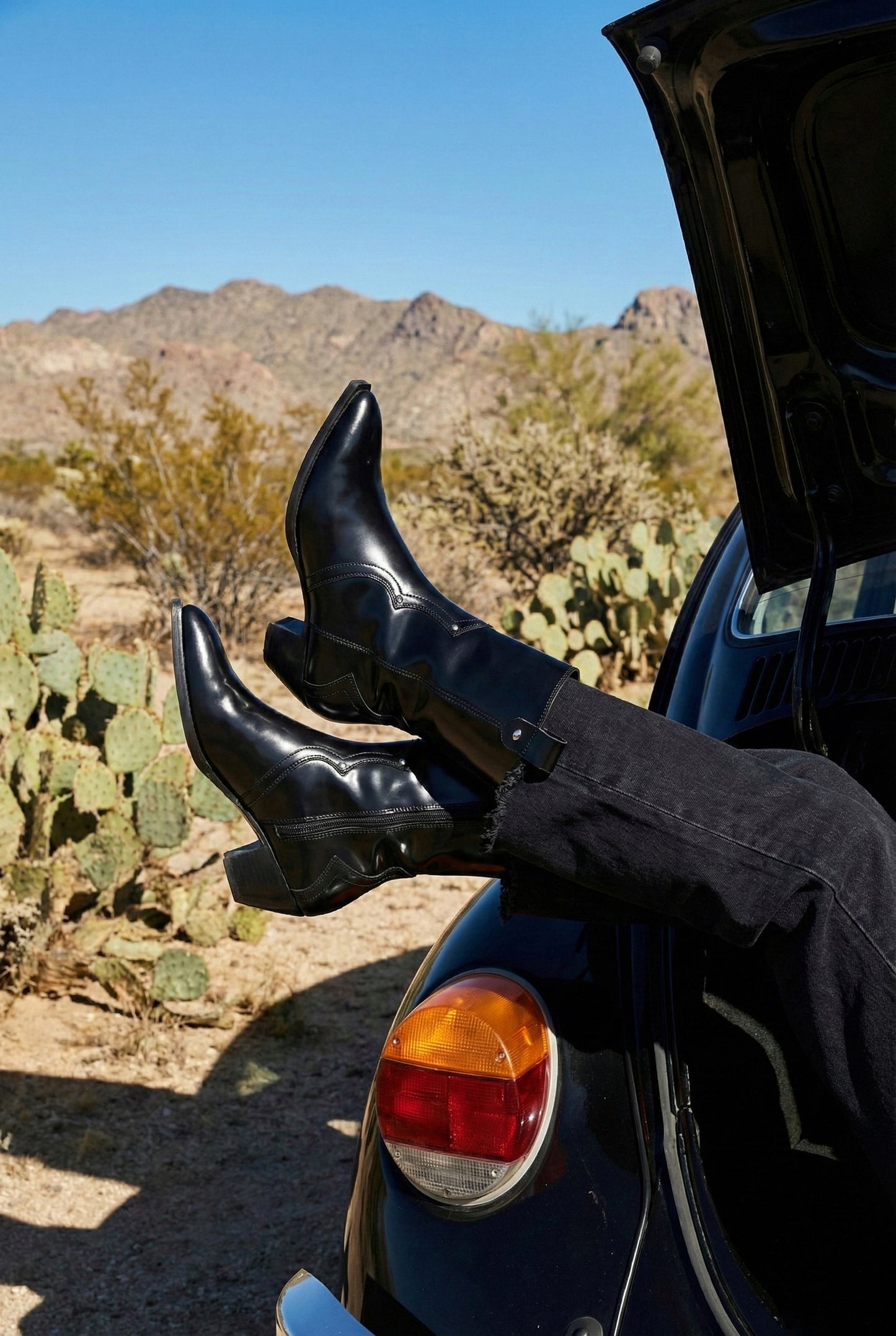 Harper-Black Glazed Leather