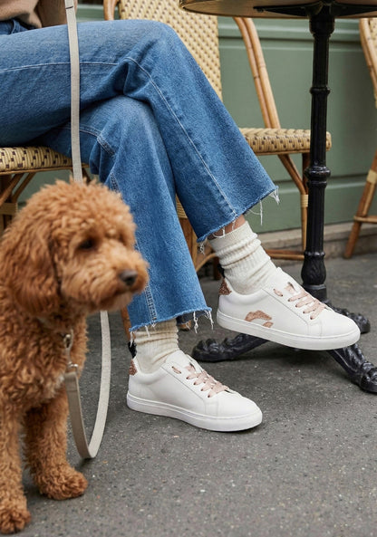 Baskets en cuir-Betty-Metallic Rose Gold Lace