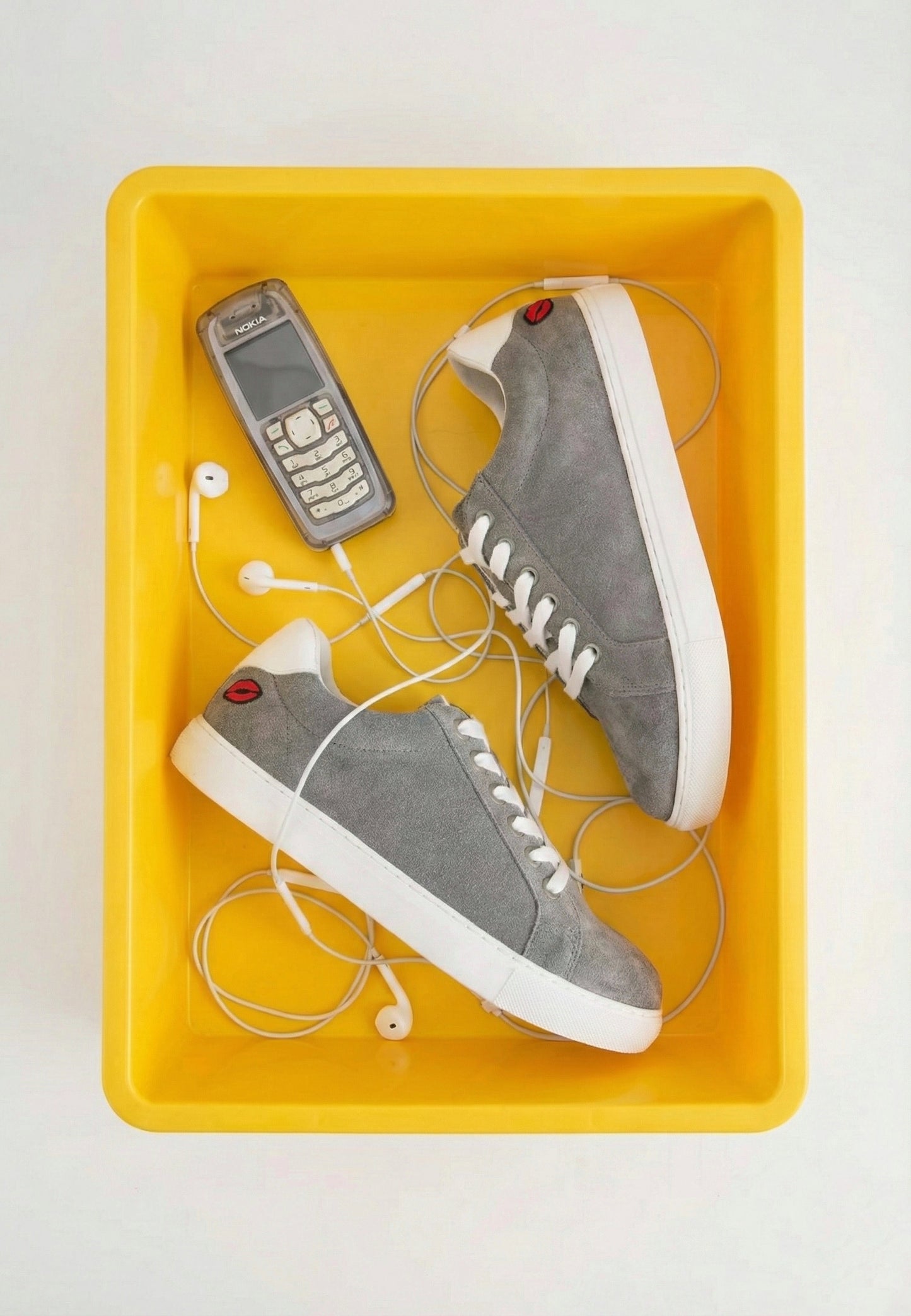 Baskets en cuir-Simone-Gris Suede