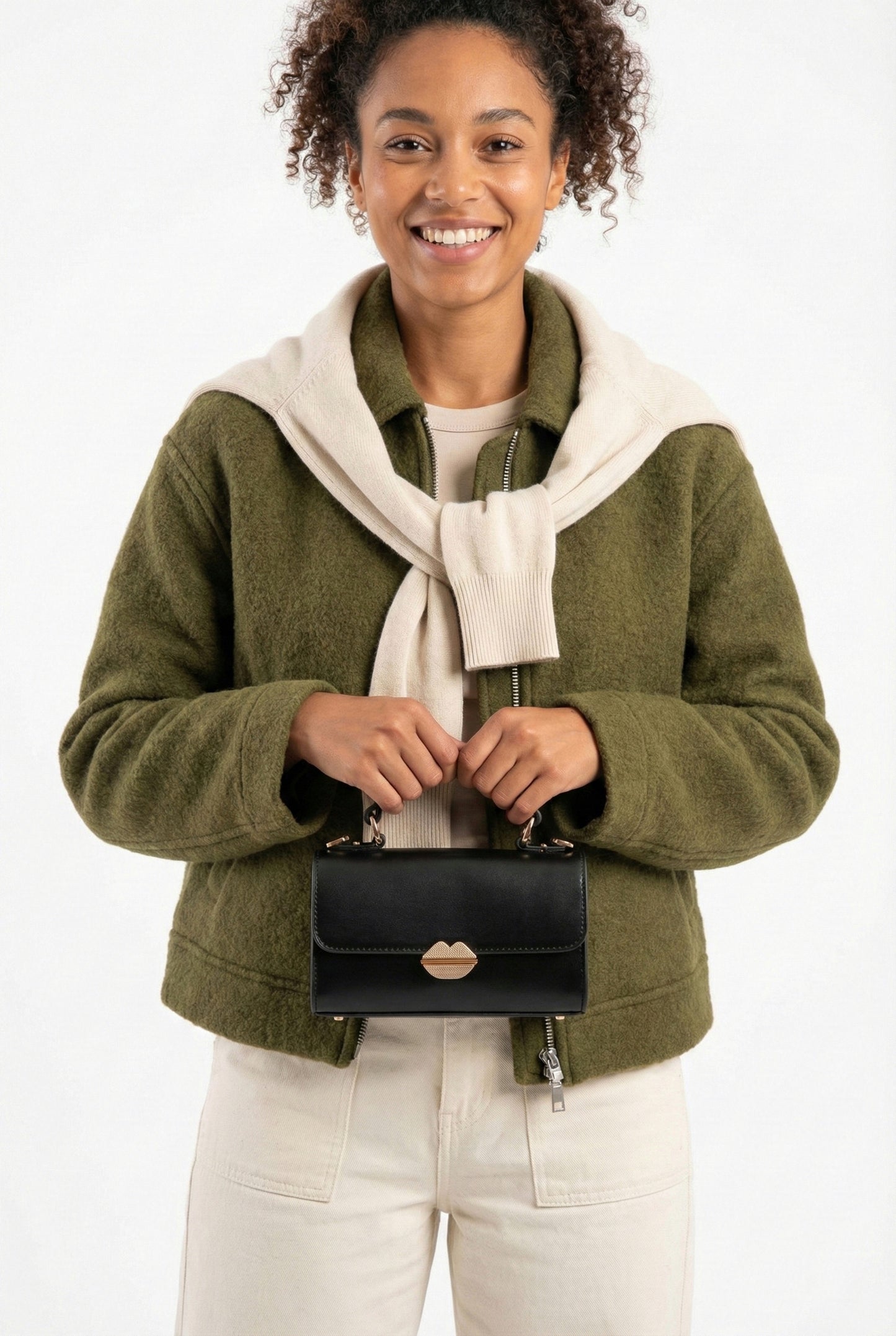 Small Satchel-Sealed With A Kiss Black