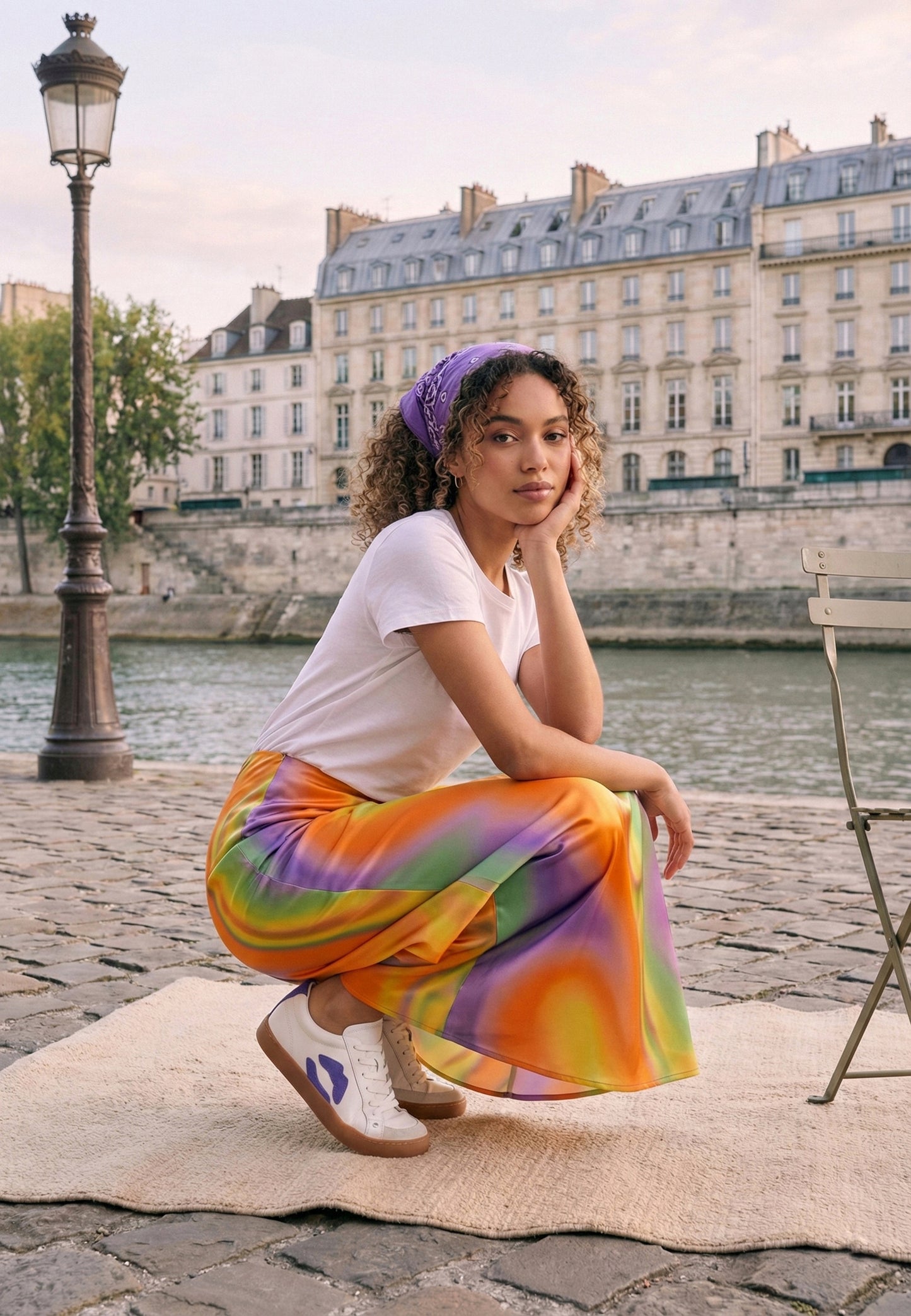 Baskets en cuir-Colette-Blanc Violet