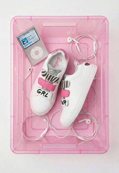 Baskets en cuir-Edith Barbie-Grl Pwr Zebra