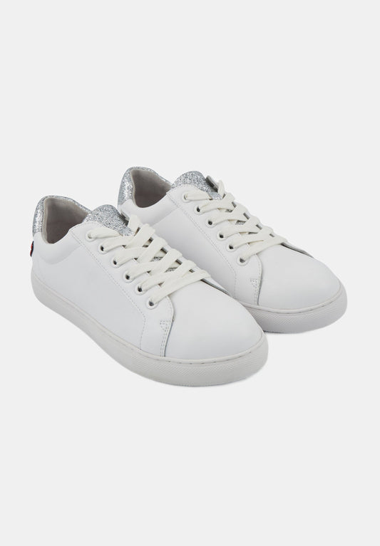 Simone-White/Glitter Silver