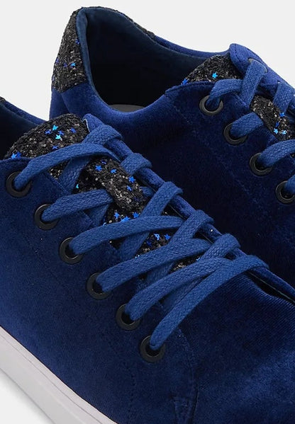 Simone Velvet-Glitter Navy