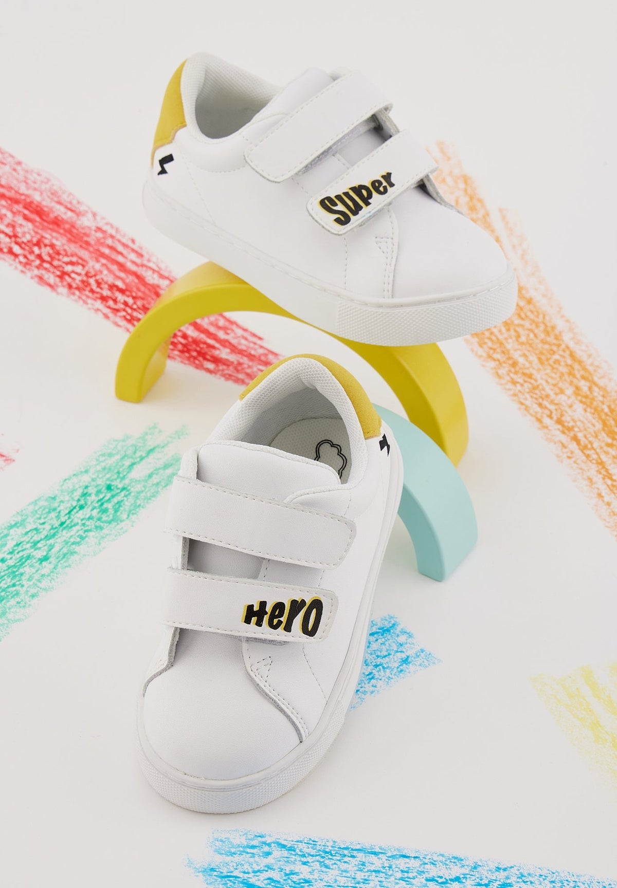 Sneakers enfant en cuir Mini Edith Super Hero