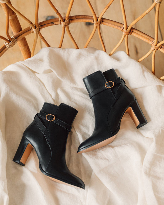 Lana-Cuir Lisse Noir