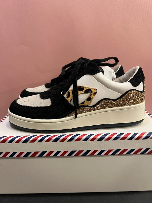 Loulou Noir Gold Léopard — paire réelle, photo 1