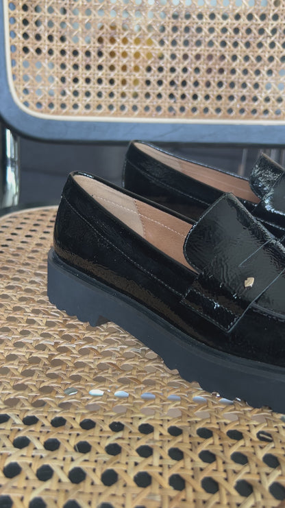 Norma-Shiny leather Black