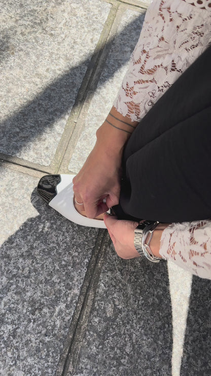 Slingbacks - Cuir Lisse Blanc - Héloïse