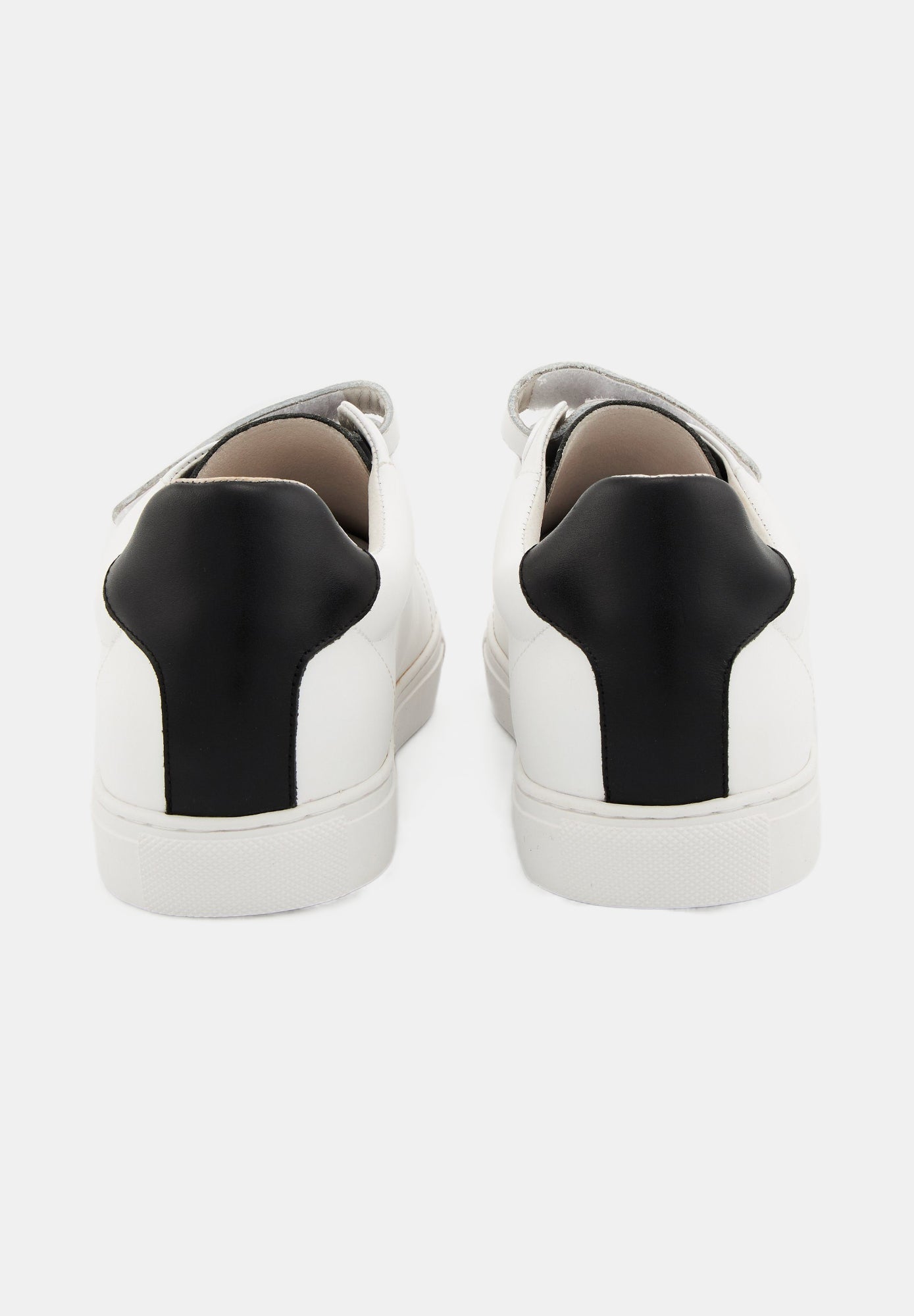 Baskets en cuir-Edith Babe-Blanc/Noir