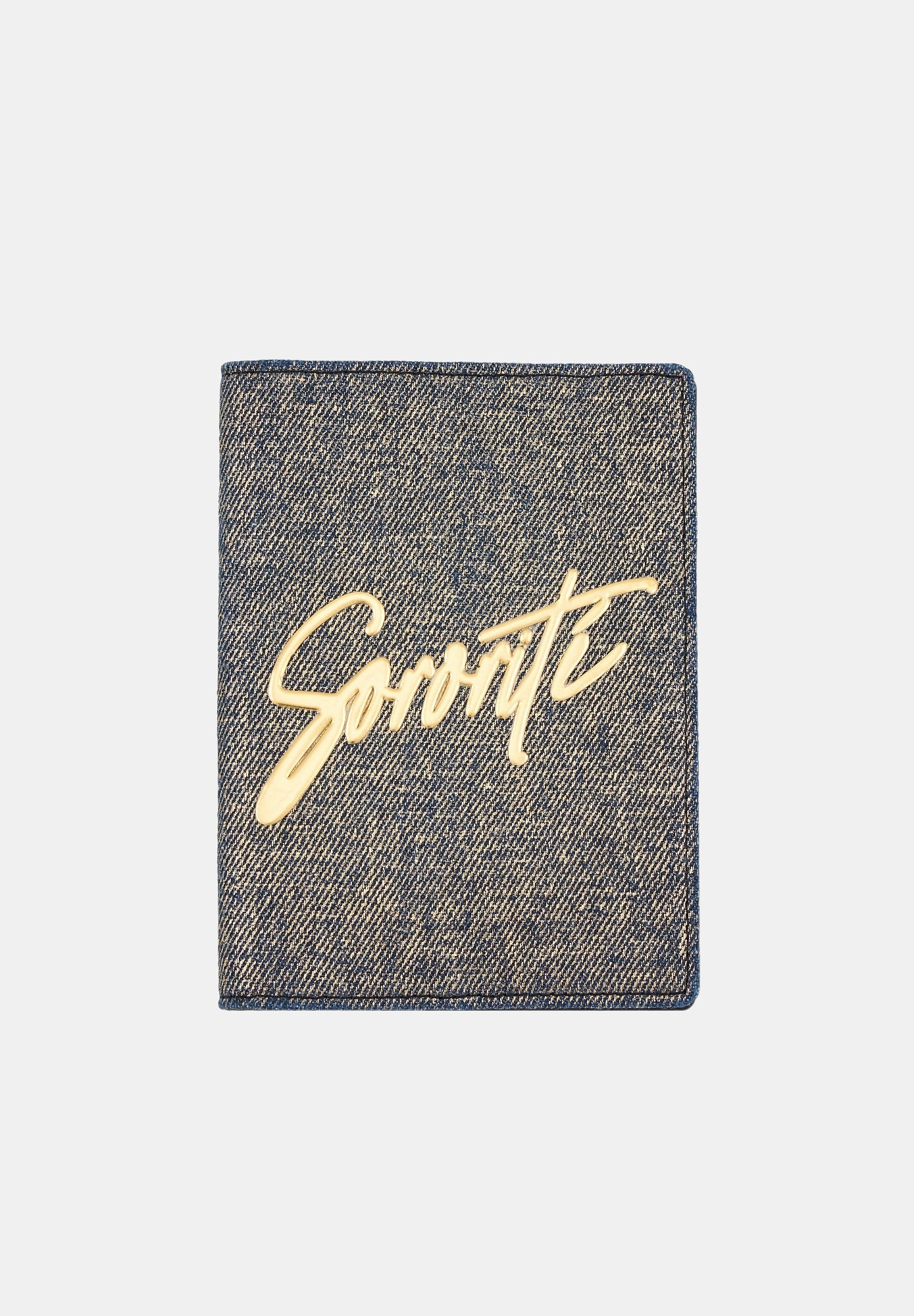 Porte Passeport-Sororite Gold Denim