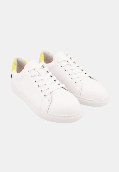 Baskets en cuir-Simone Glitter-Lemon