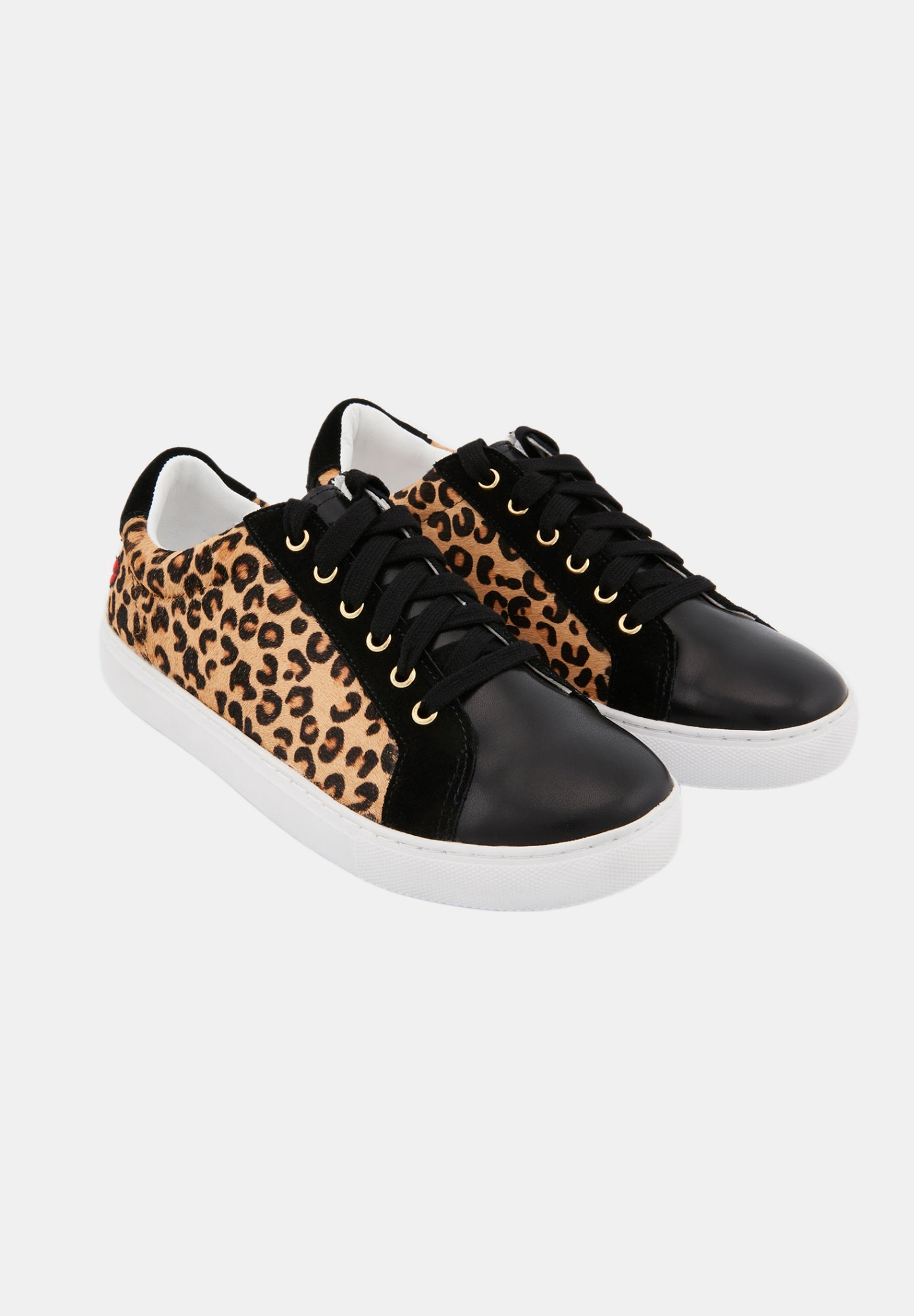 Baskets en cuir-Simone-Leopard Pony MP