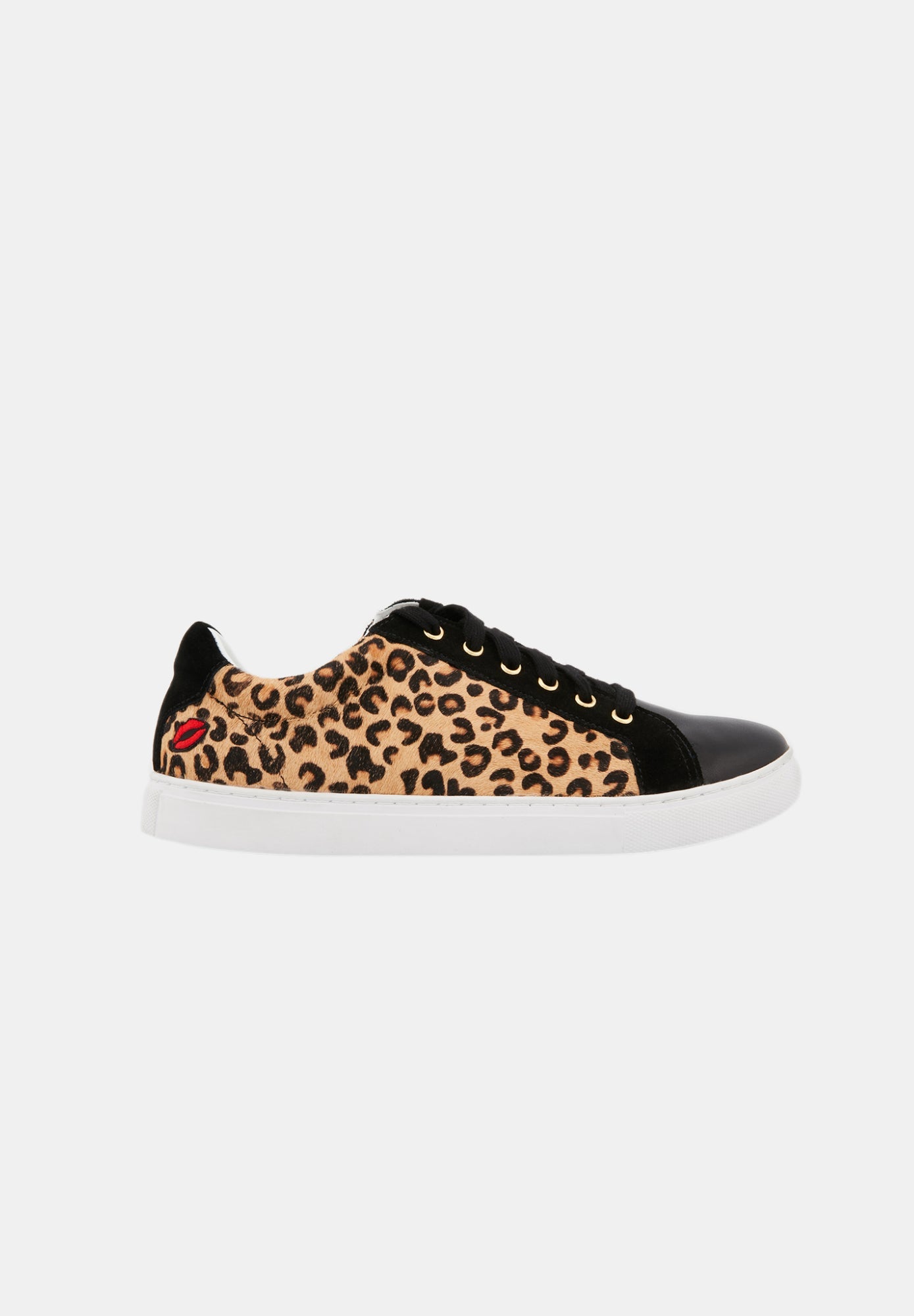 Baskets en cuir-Simone-Leopard Pony MP