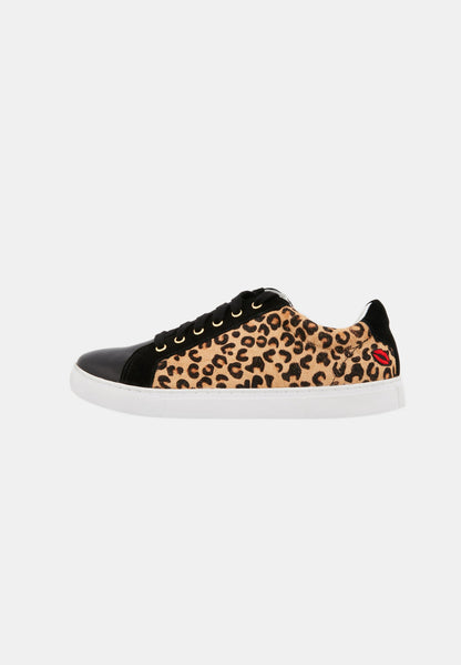 Baskets en cuir-Simone-Leopard Pony MP
