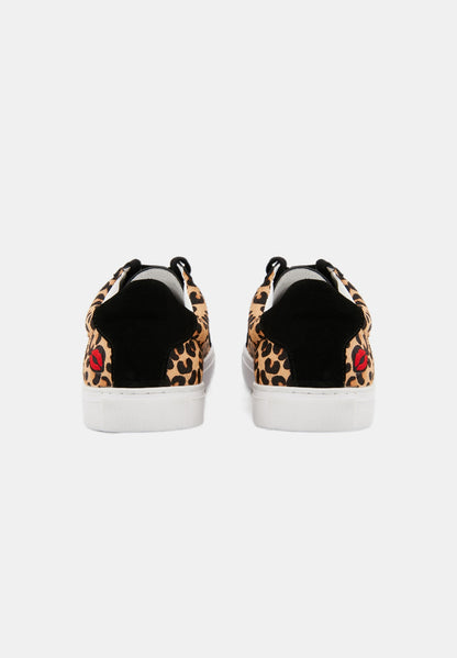 Baskets en cuir-Simone-Leopard Pony MP