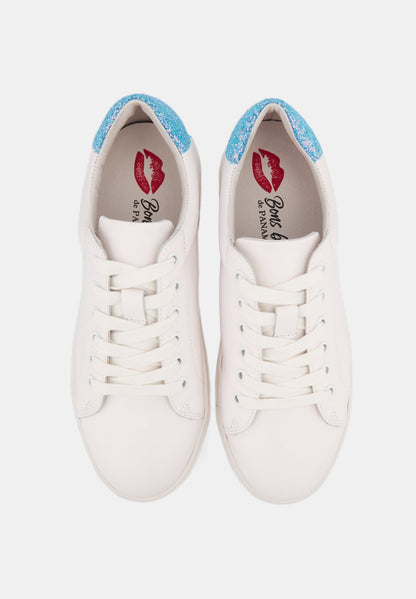 Baskets en cuir-Simone Glitter-Ciel