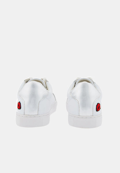 Baskets en cuir-Simone Petit Amour-Argent