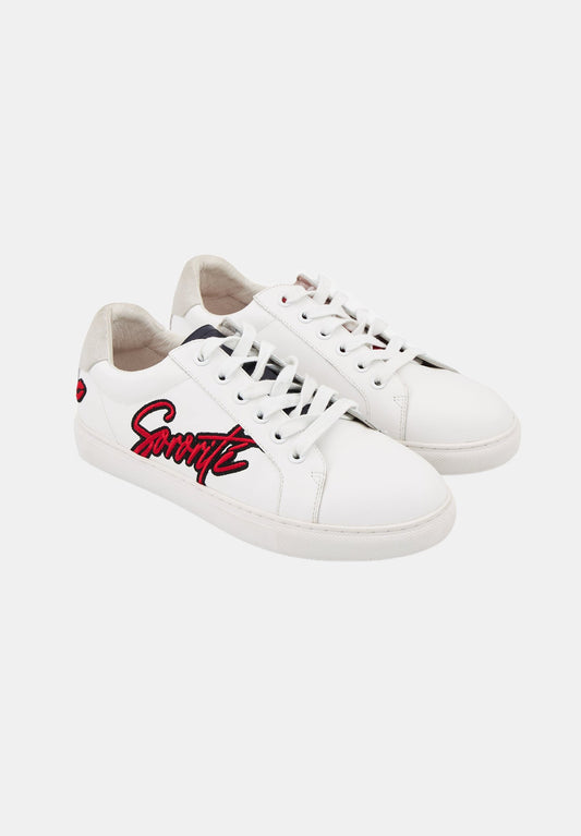 Simone Sorority Emblem-Blue/White/Red