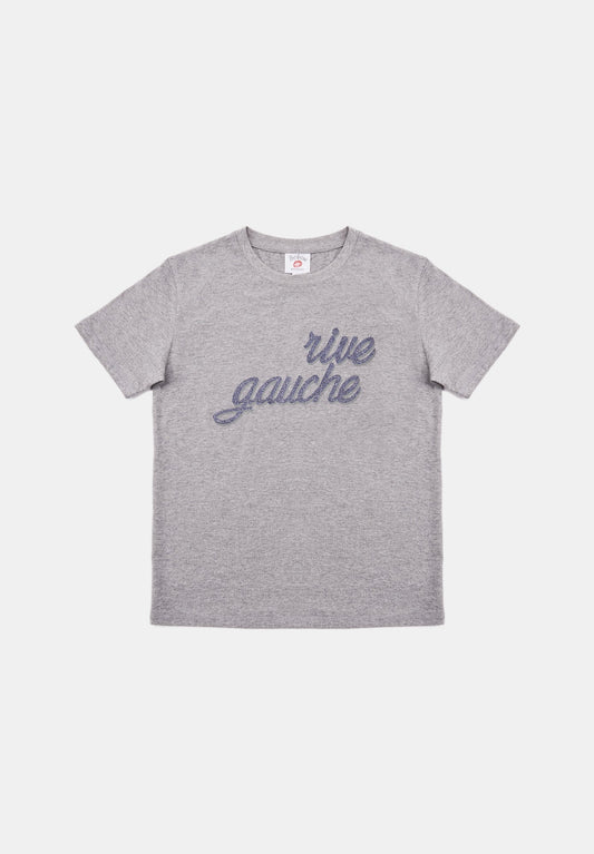 T Shirt-Rive Gauche Gris Chiné