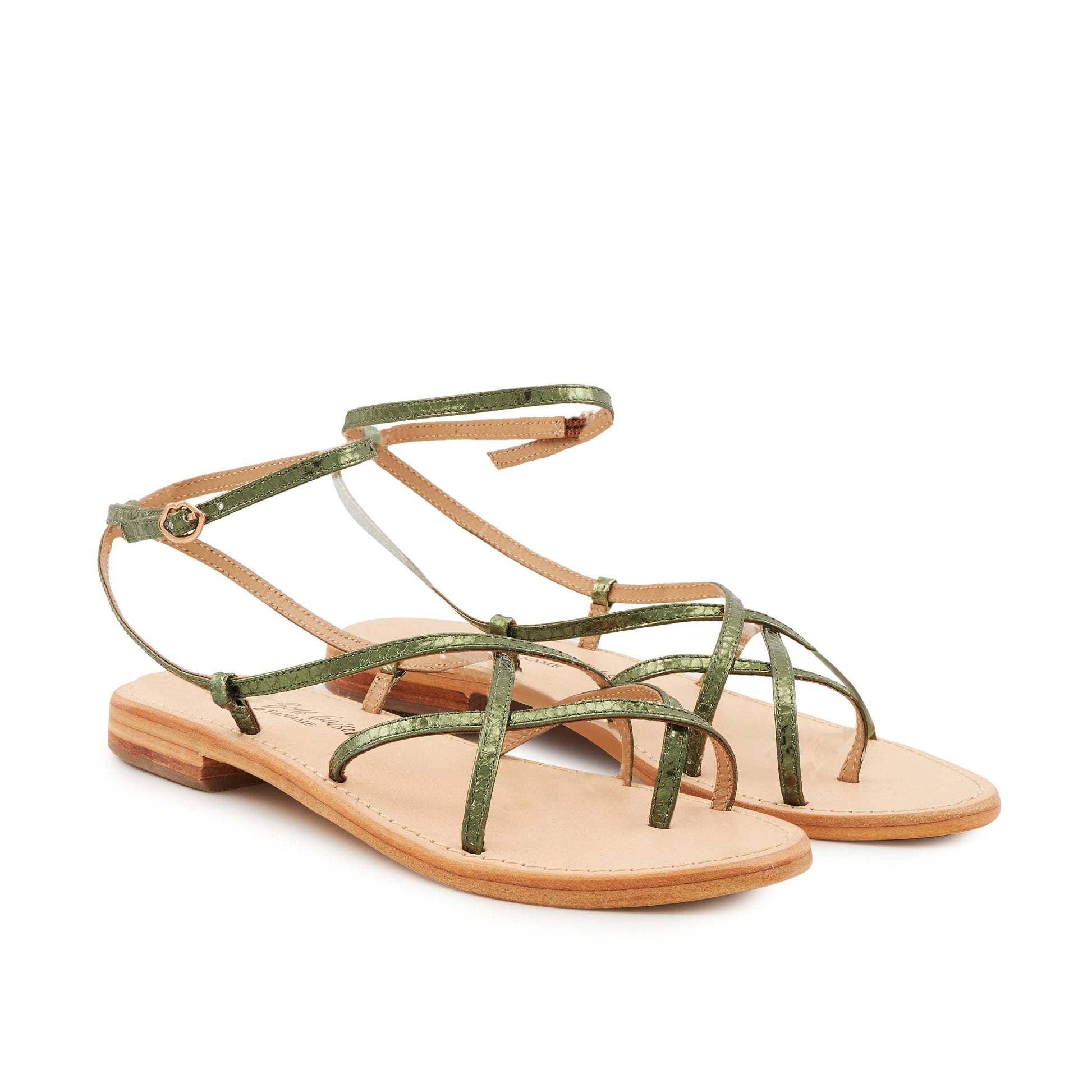 SANDALES - Aline-Lezard Vert Emeraude