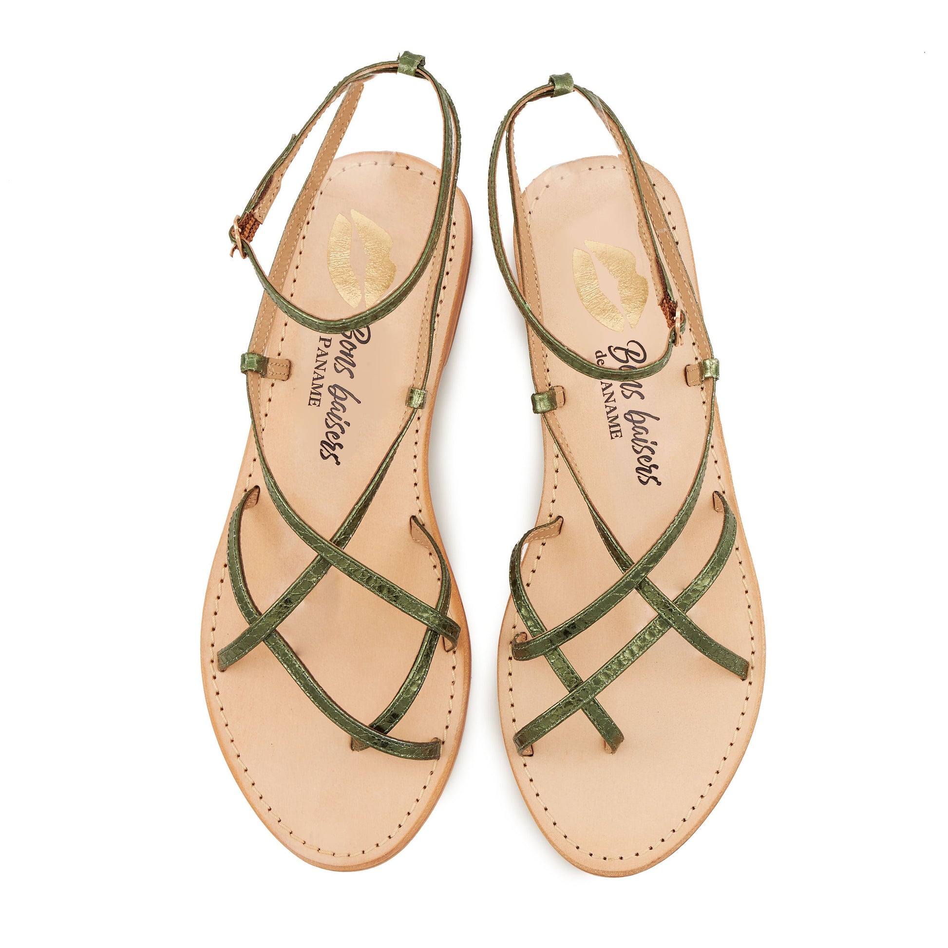 SANDALES - Aline-Lezard Vert Emeraude